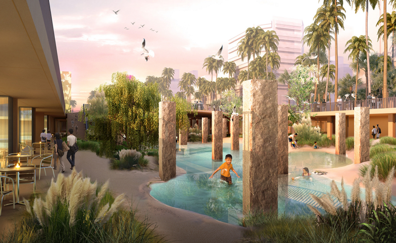 Illustration for article titled A City In Taiwan Is Demolishing an Old Mall and Turning Its Parking Lot Into a Lagoon